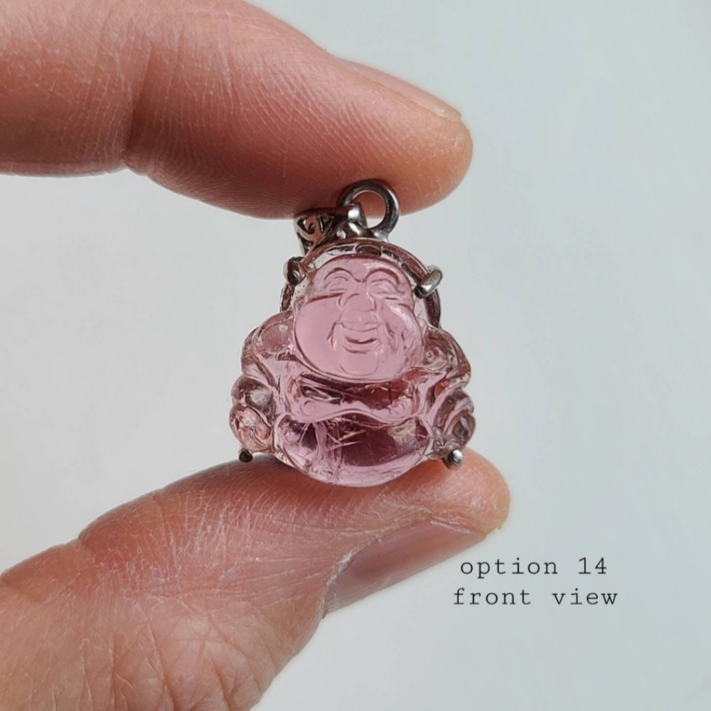 ORIGNALLY $496 RARE!!! ONE OF A KIND!!!Lucky Happy Buddha Carved Pink Tourmaline